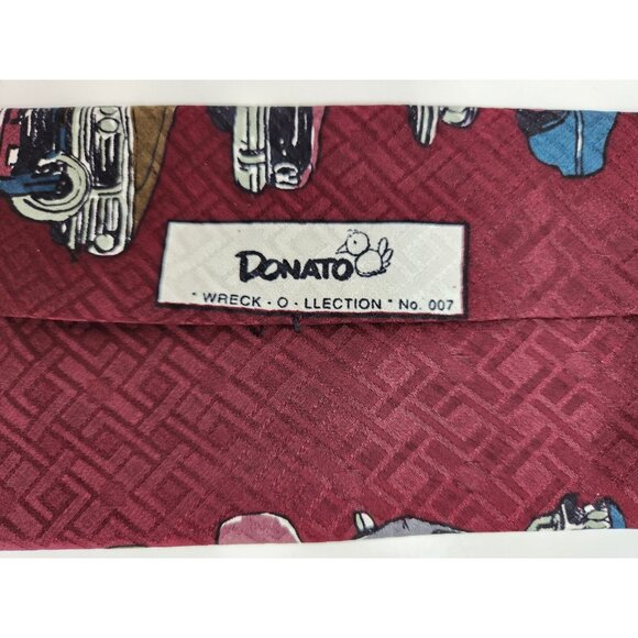 Vintage Donato Wreck O Llection No. 007 Salesman Neck Tie 57"x4" Classic Cars - Picture 6 of 9